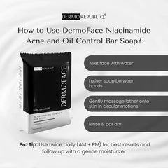 Dermorepubliq DermoFace Niacinamide Acne & Oil Control Bar Soap – 135g