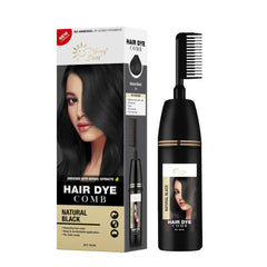 Merry Sun Permanent Hair Dye Comb Natural Black - 168ml