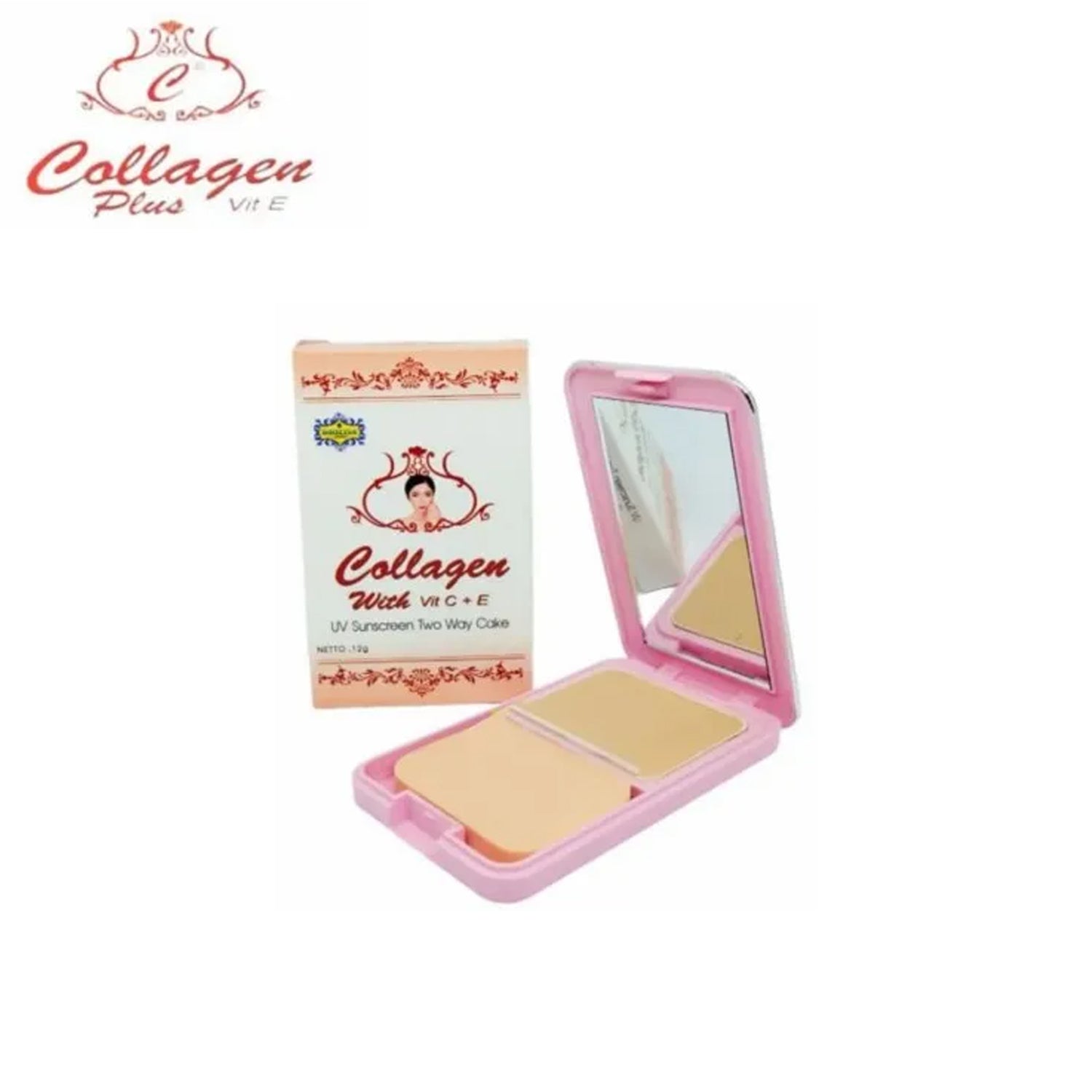 Collagen With Vit C + E UV Sunscreen Two Way Compact Powder