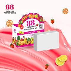 88 Total Pink Brightening AHA, Alpha Arbutin, Glutathione Soap - 80g