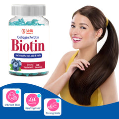 Melli Organic Collagen Keratin Biotin Gummies 30Pcs