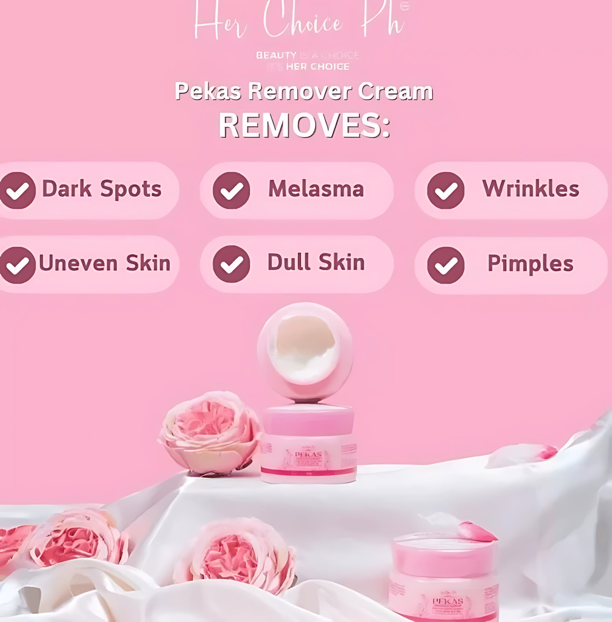 Her Choice Ph Pekas Remover Cream - 50g