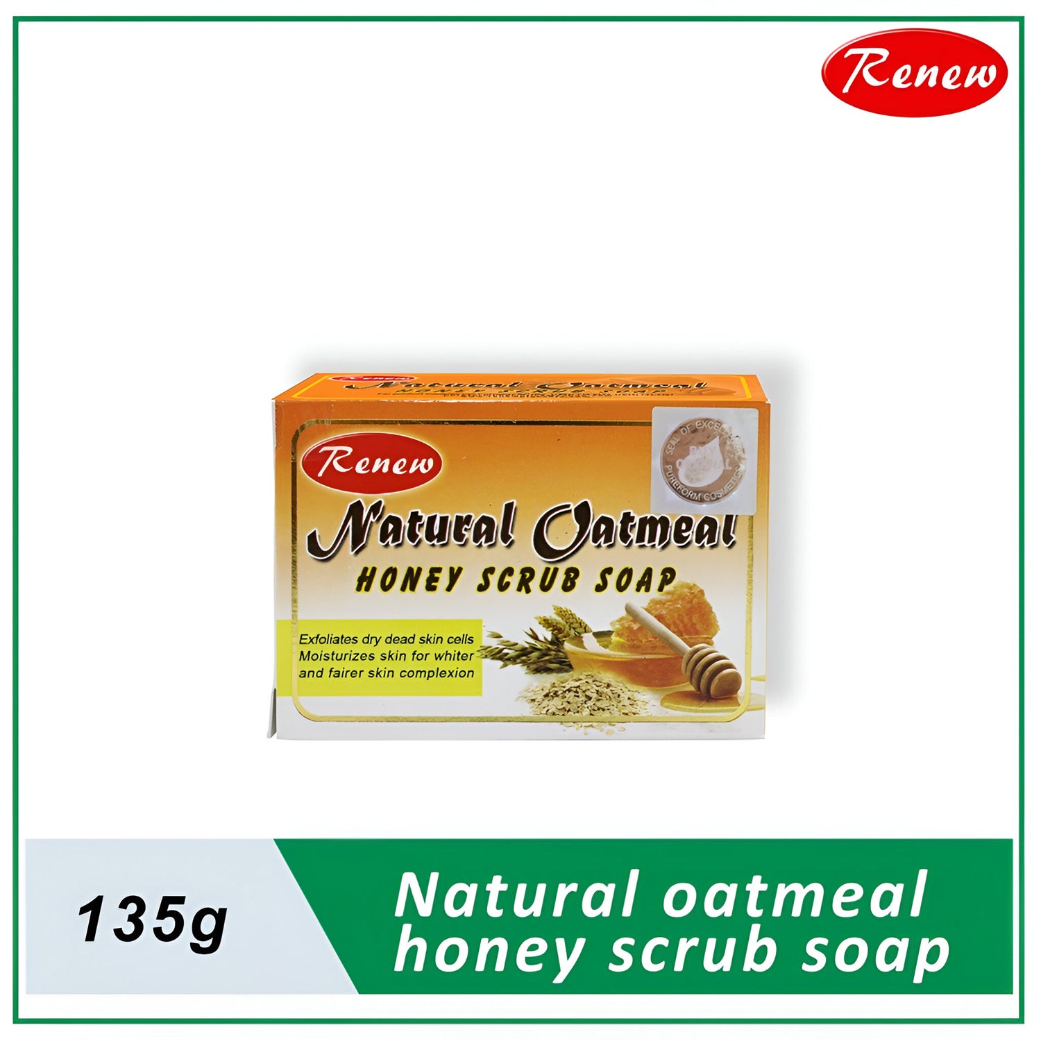 Renew Natural Oatmeal Honey Scrub Soap -135g