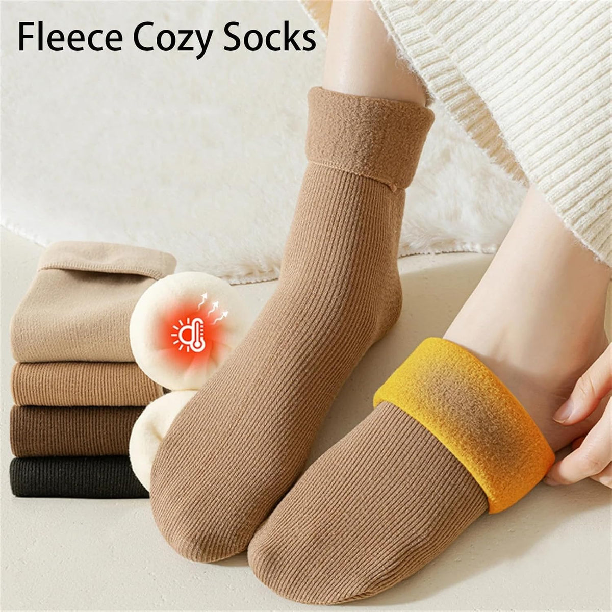 Premium Winter Thermal Socks – 3 Pairs (Solid Colors)