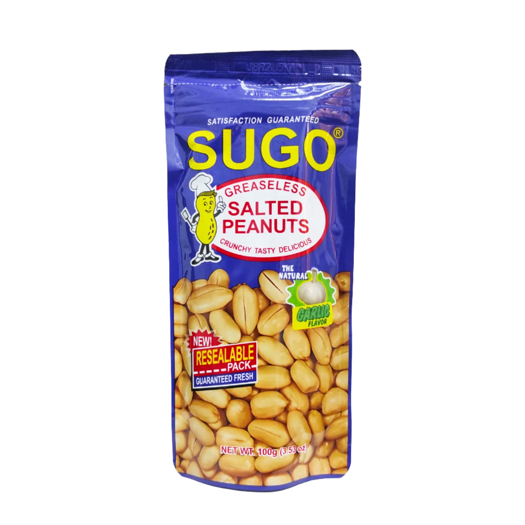 Sugo Greaseless Salted Peanuts Garlic Flavor 100g