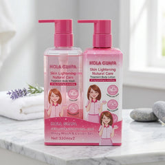 Hola Guapa Skin Lightening Natural Care Body Wash & Lotion Set – 330ml x 2