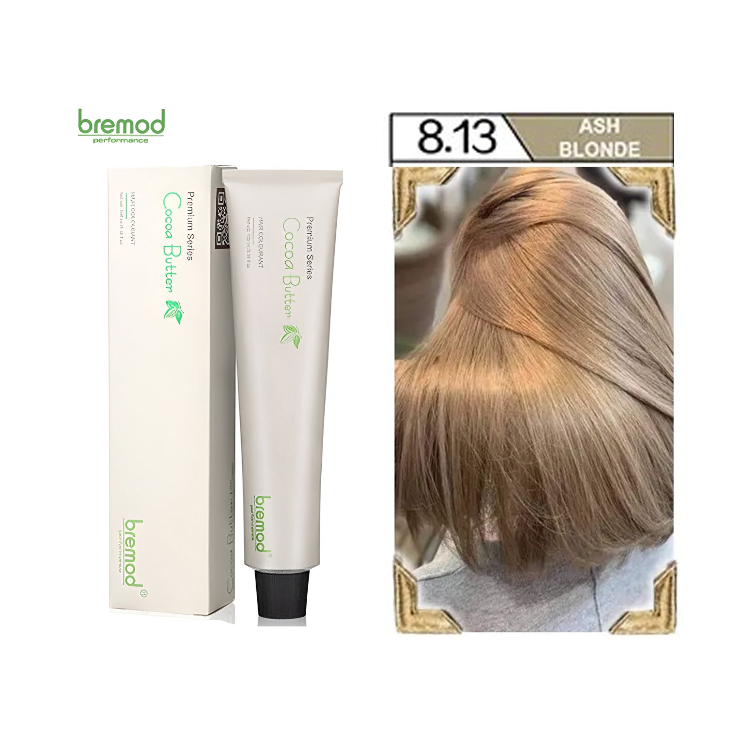 Bremod Performance Premium Series Cocao Butter 8.13 Ash Blonde Hair Color -100ml