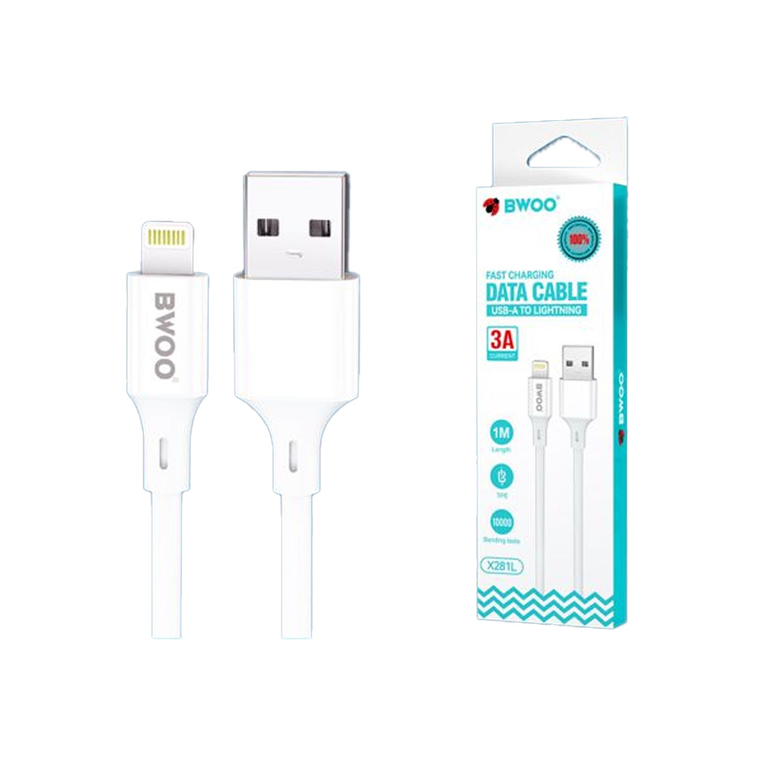 BWOO Fast Charging Data Cable Type-A To Lightning - X281L
