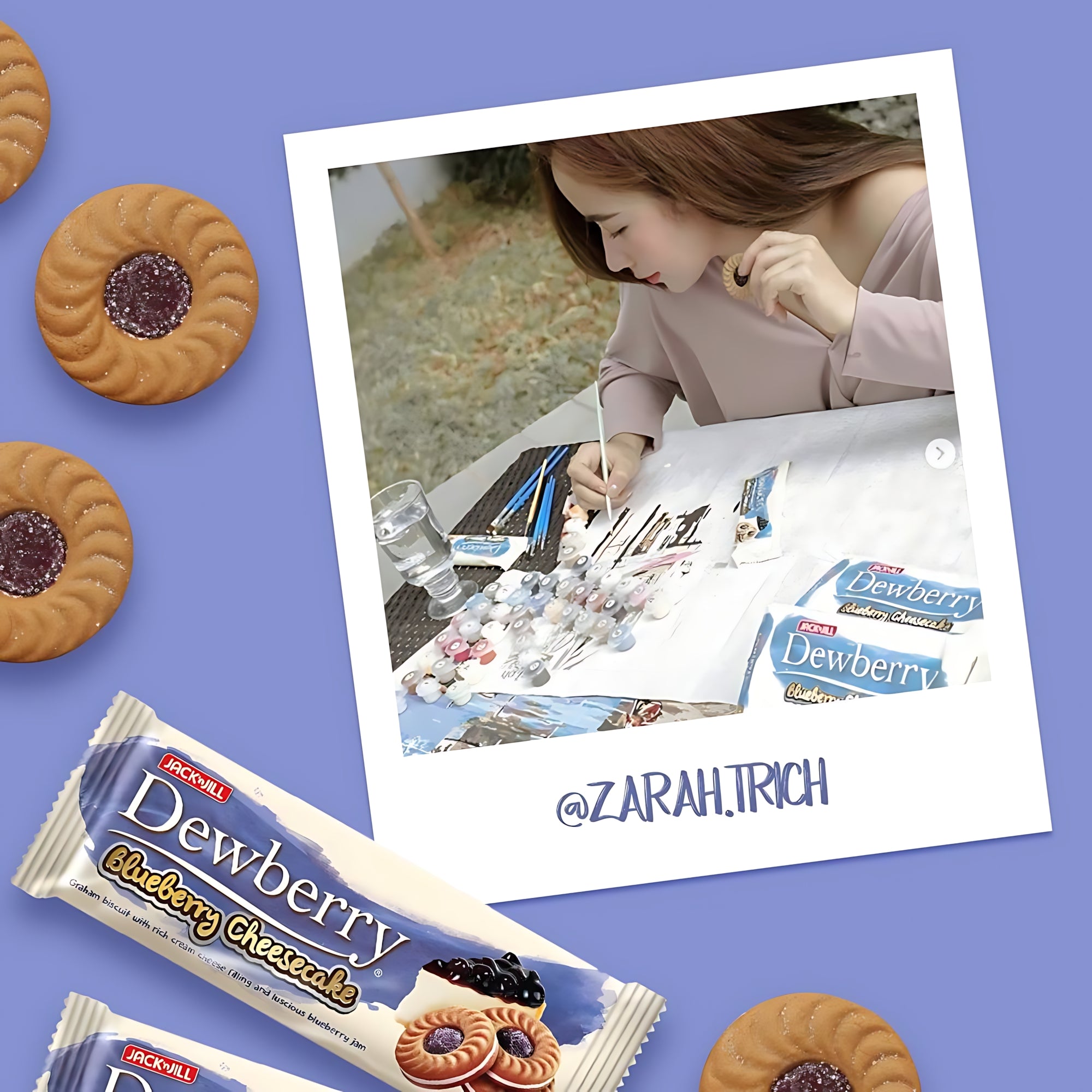 Jack ‘n Jill Dewberry Blueberry Cheesecake Biscuits – 330g (10 x 33g packs)