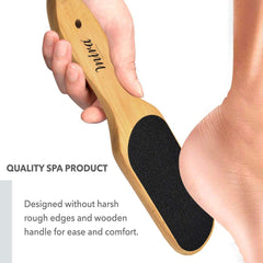 Double-Sided Wooden Foot File – Dead Skin & Callus Remover