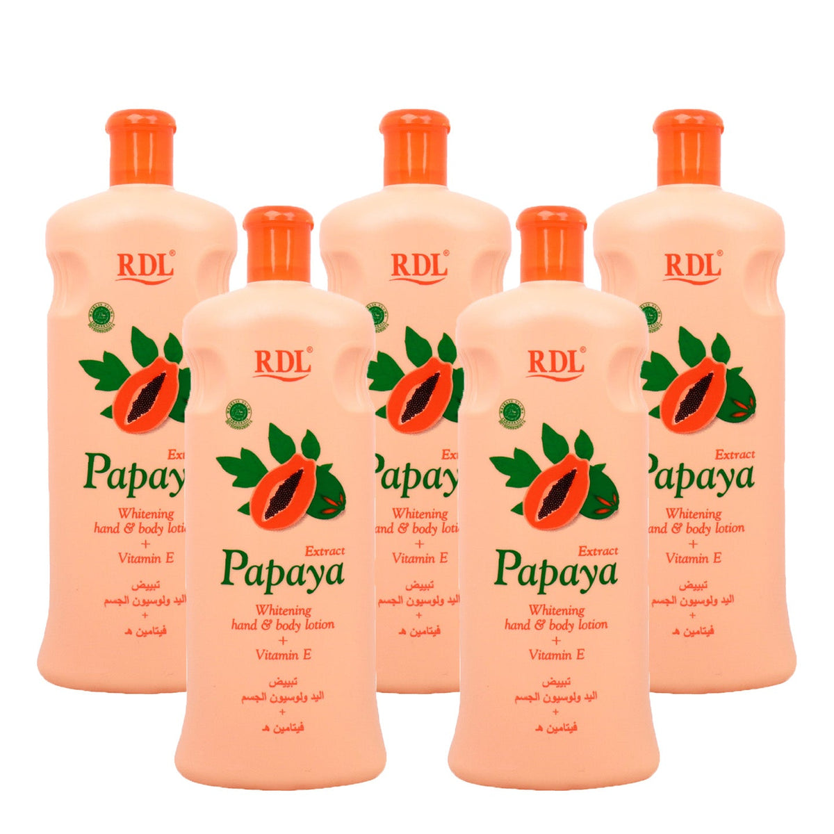 RDL Papaya Whitening Body Lotion + Vitamin E - 600ml (5+1) Offer
