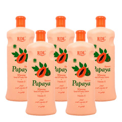 RDL Papaya Whitening Body Lotion + Vitamin E - 600ml (5+1) Offer