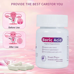 Yoni Pops Boric Acid + Probiotic Vaginal Suppositories – 30 Pieces