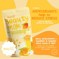 Dear Face Beauty Milk Premium Japanese Sweet Mango Antioxidant Drink 180g