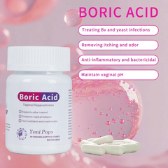 Yoni Pops Boric Acid + Probiotic Vaginal Suppositories – 30 Pieces
