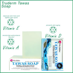 Truderm Tawas Herbal Skin Whitening Soap with Vitamins A, D & E - 135g