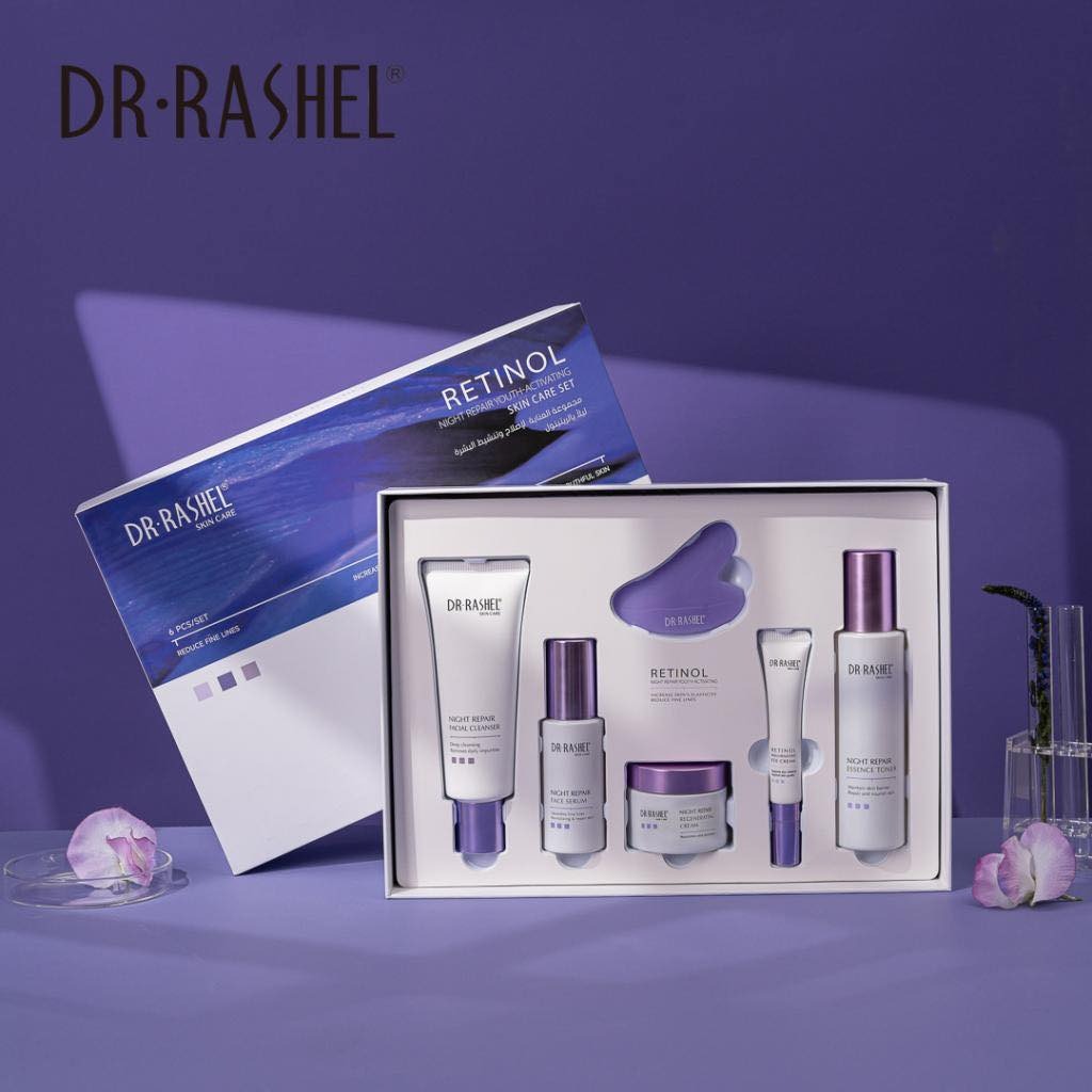 Dr. Rashel Retinol Night Repair Youth-Activating Skin Care Set – 6 Piece Anti-Aging Night Routine