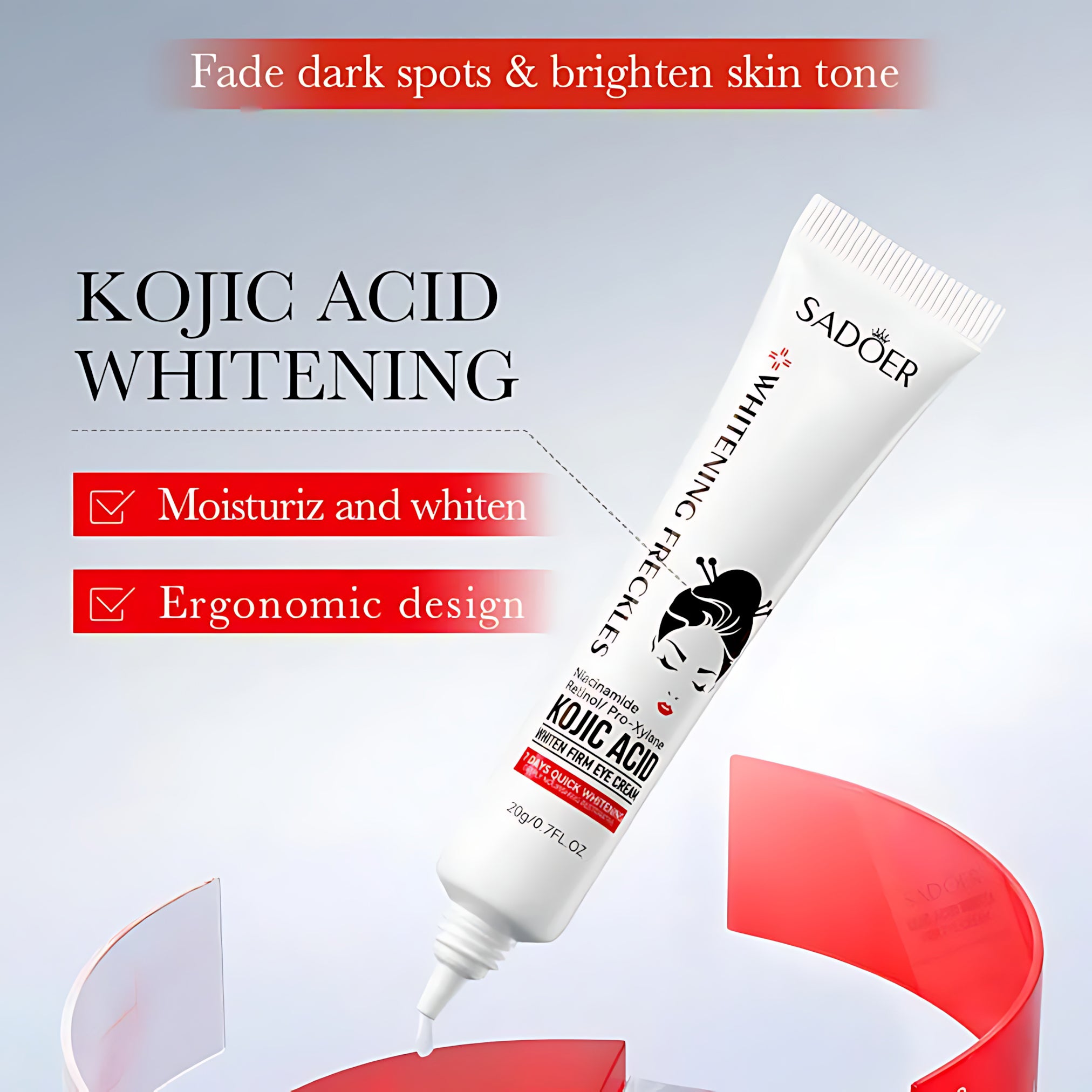Sadoer Kojic Acid Whitening Freckles Eye Cream – 20g