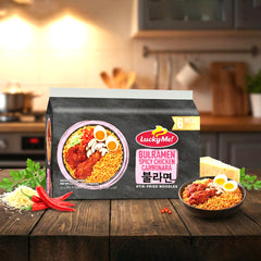 Lucky Me! Bulramen Spicy Chicken Carbonara Stir-Fried Noodles – 6 x 60g