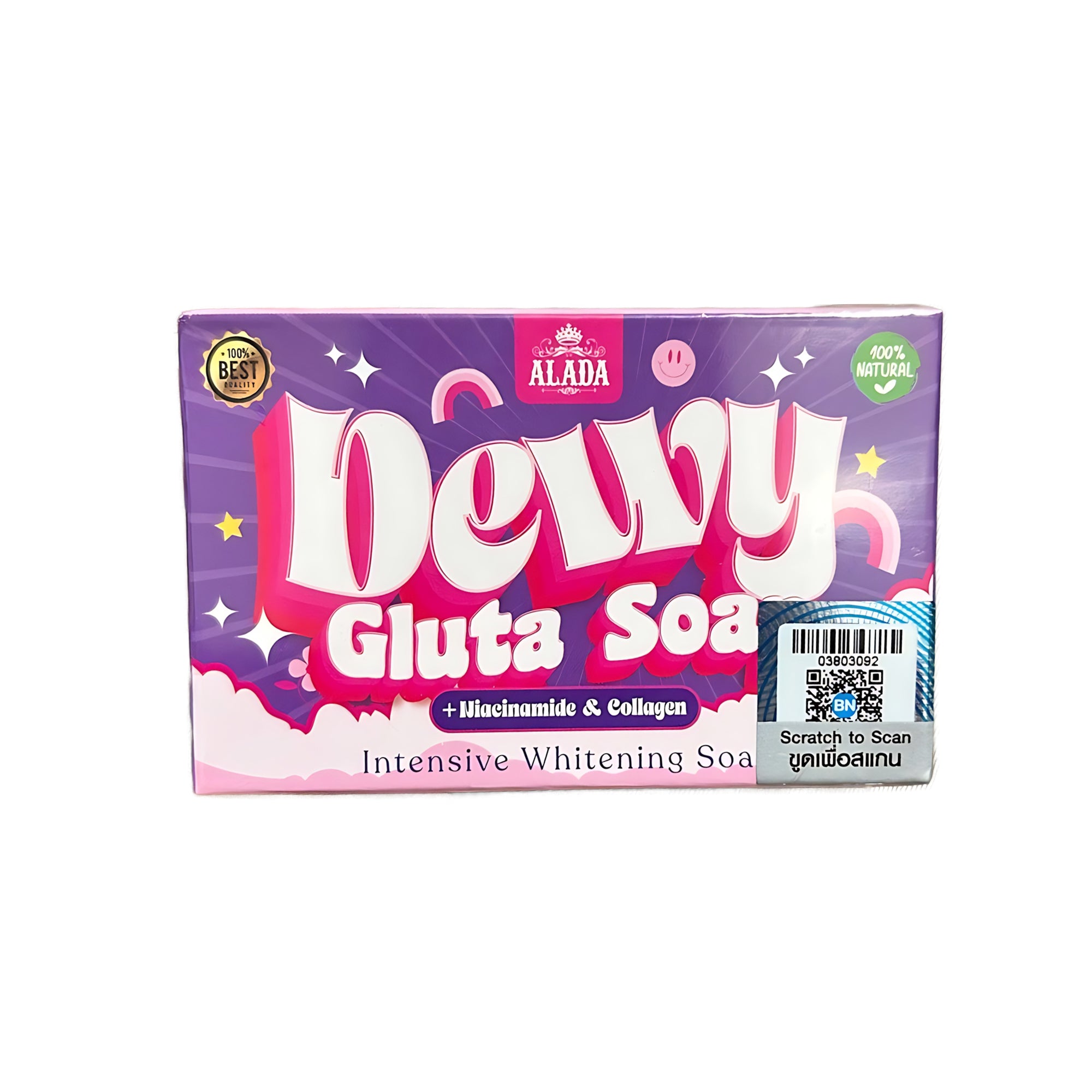 Alada Dewy Gluta Soap – Intensive Whitening with Niacinamide & Collagen – 70g