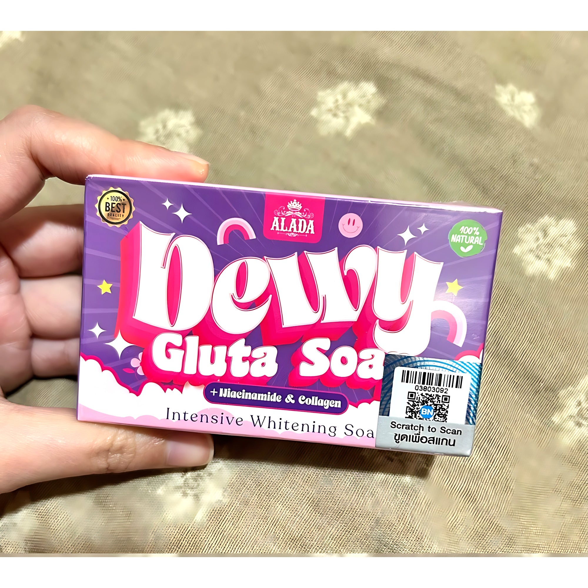 Alada Dewy Gluta Soap – Intensive Whitening with Niacinamide & Collagen – 70g
