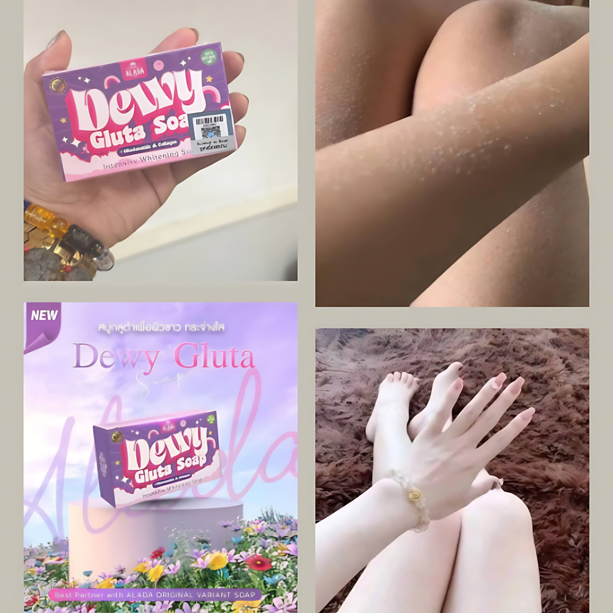 Alada Dewy Gluta Soap – Intensive Whitening with Niacinamide & Collagen – 70g