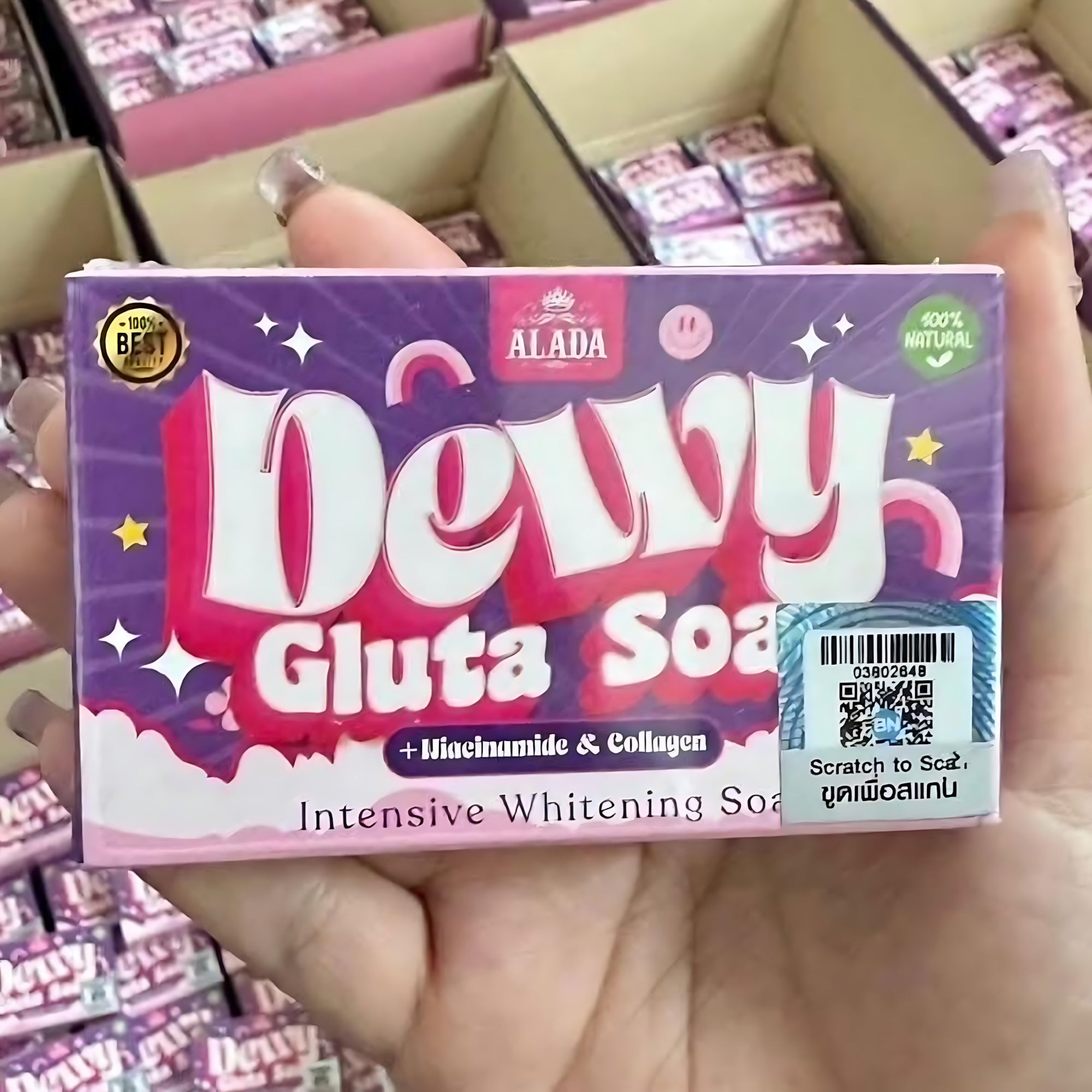 Alada Dewy Gluta Soap – Intensive Whitening with Niacinamide & Collagen – 70g