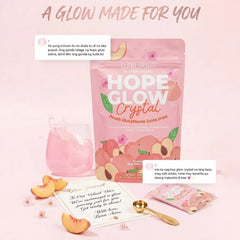 Luna Aura Hope Glow Crystal Peach Glutathione Juice Drink – 10 Sachets (18g each)