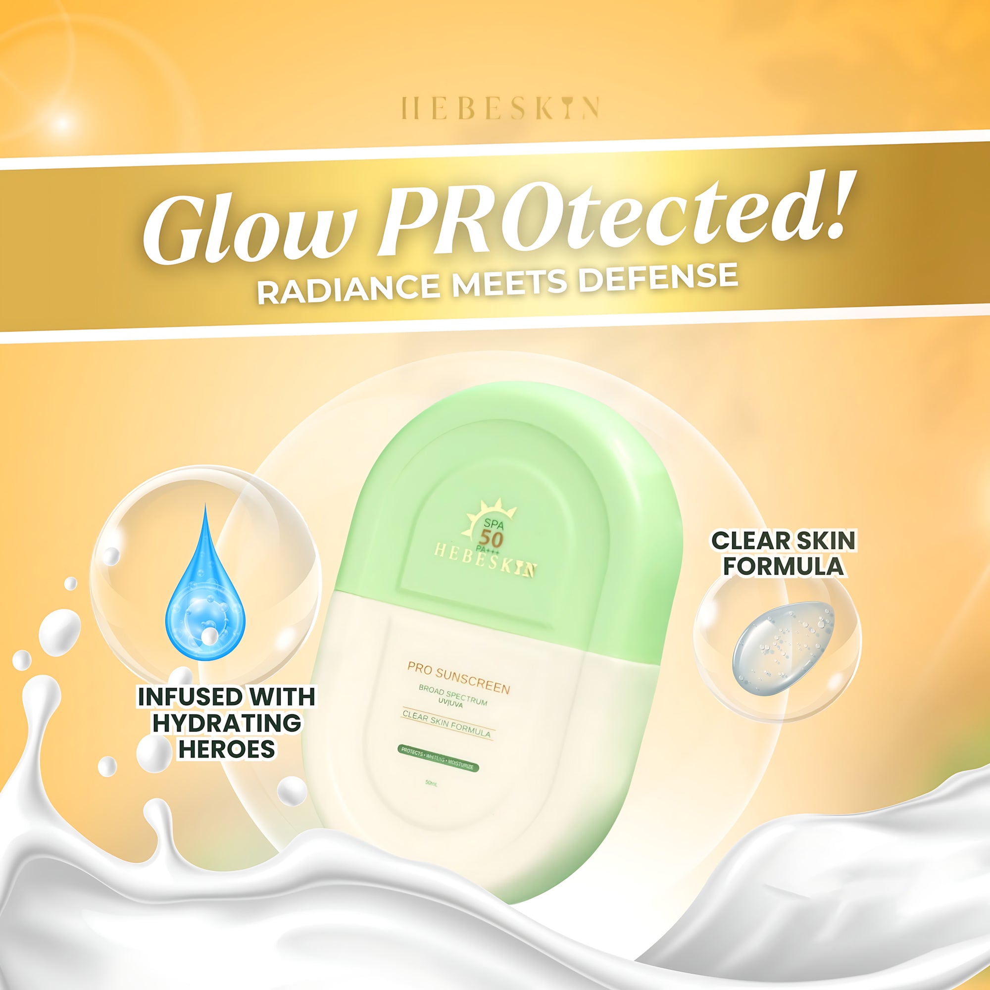 Hebeskin Pro Sunscreen SPA50 PA+++ – 50g