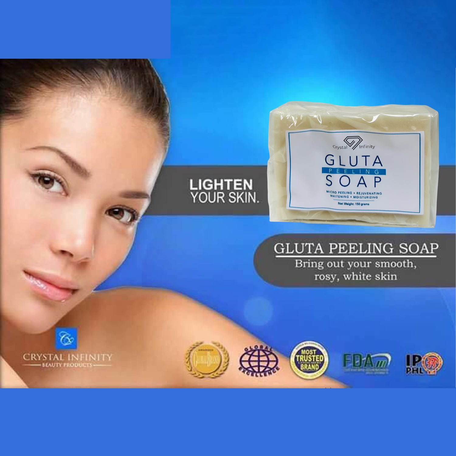 Crystal Infinity Gluta Peeling Soap – 150g
