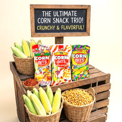 WL Food Corn Bits Snack Combo Pack – 3 Flavors (70g each)
