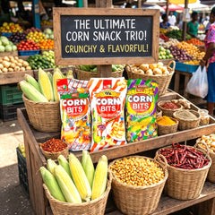 WL Food Corn Bits Snack Combo Pack – 3 Flavors (70g each)