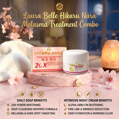 Laura Belle Hikaru Nara Melasma Care Soap + Night Cream - (COMBO)