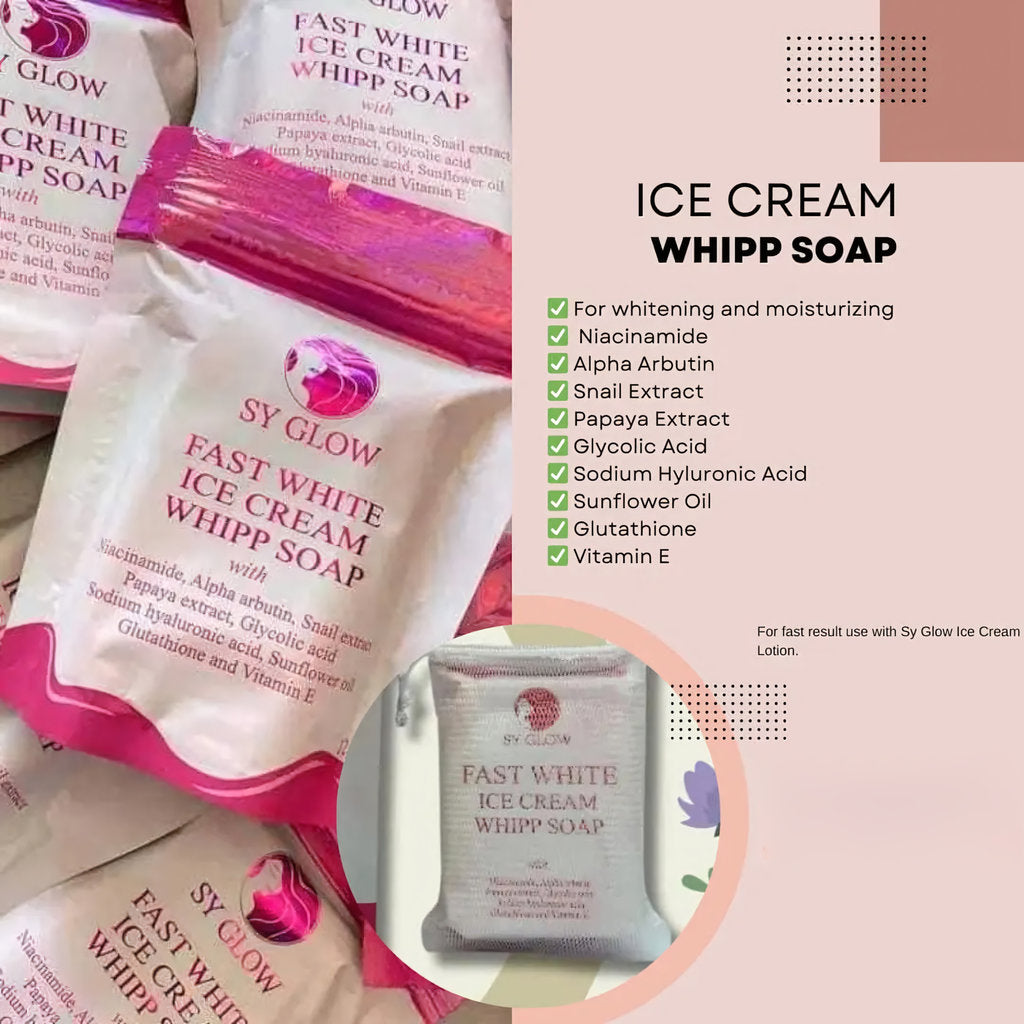 SY Glow Fast White Ice Cream Whipp Soap - 125g Sige Mart UAE SY Glow Fast White Ice Cream Whipp Soap - 125g Sige Mart UAE