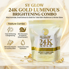SY GLOW 24K Gold Luminous Brightening Soap Duo
