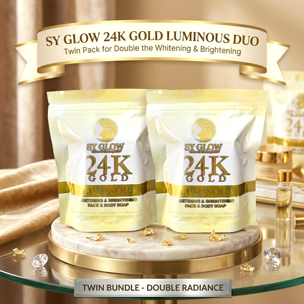 SY GLOW 24K Gold Luminous Brightening Soap Duo