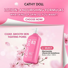 Cathy Doll Niacinamide Vitamin B3 Glutathione Body Lotion – 450ml (Bright Sakura)