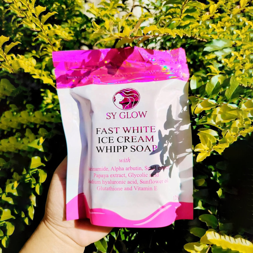 SY Glow Fast White Ice Cream Whipp Soap - 125g  Sige Mart UAE
