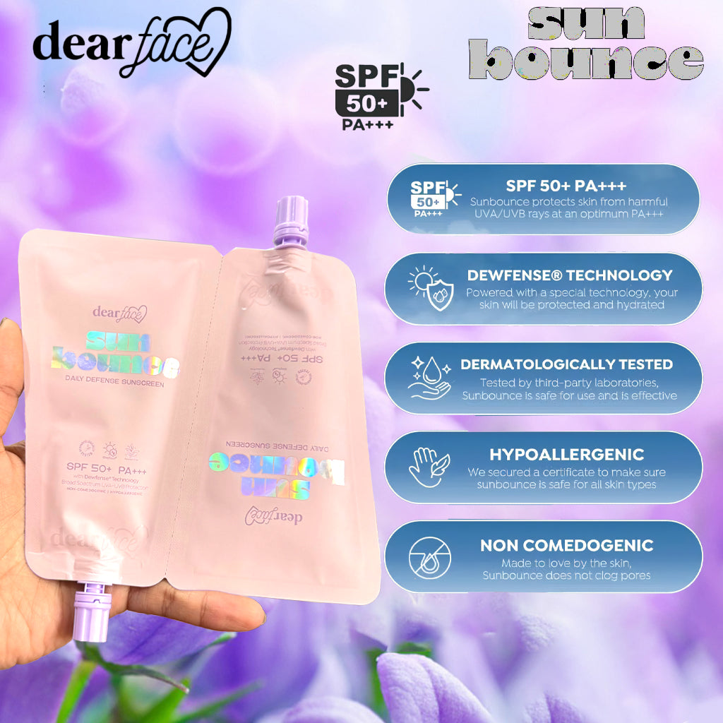 Dear Face Sunbounce Daily Defense Sunscreen SPF50+ PA+++ – 30ml (Twin Pack)