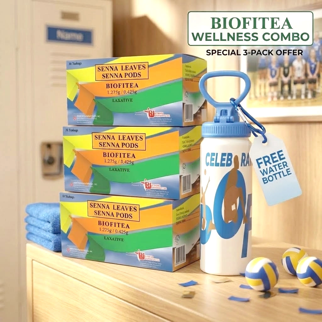 BIOFITEA Herbal Tea Senna Leaves & Senna Pods – 30 Teabags × 3PCS (COMBO)