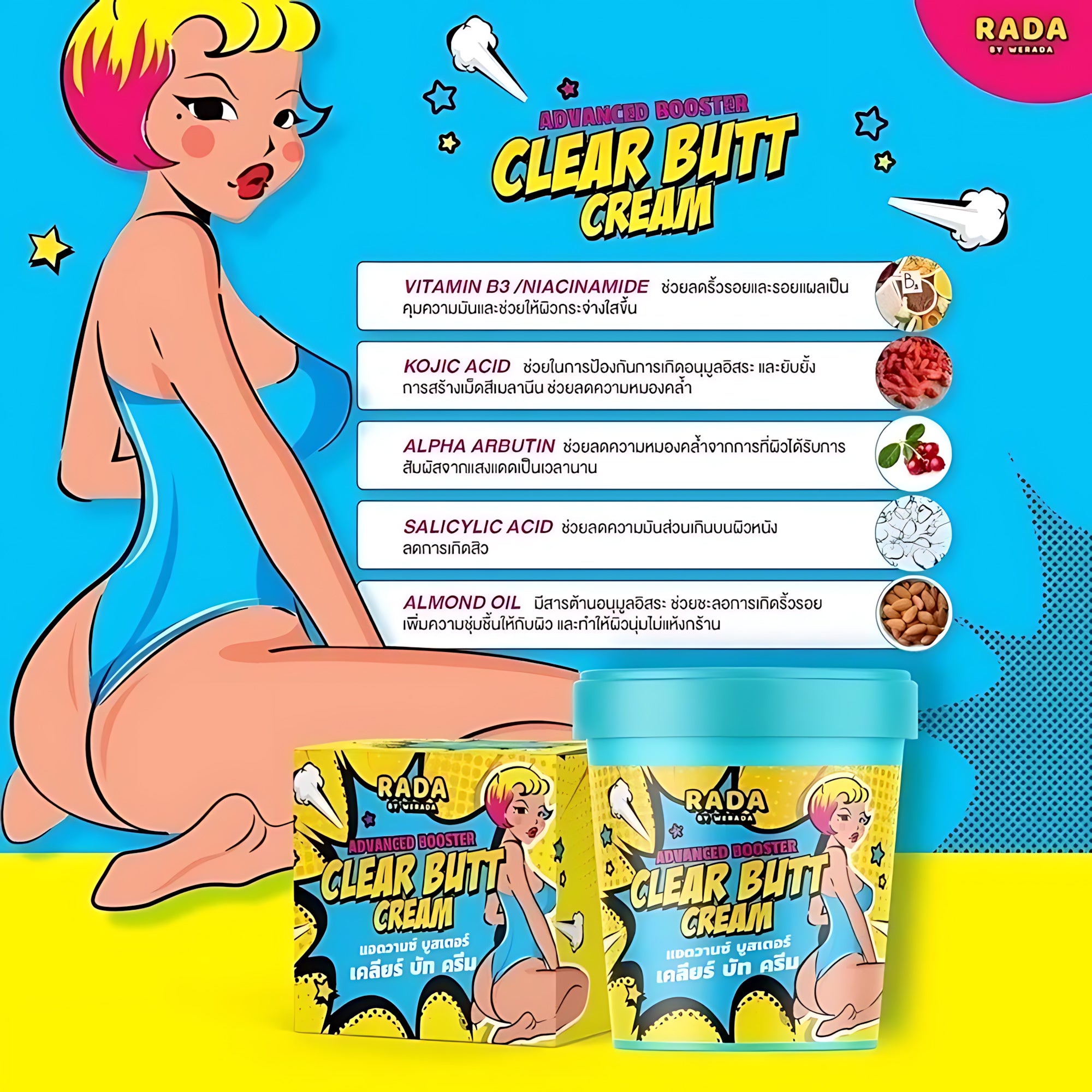 Rada Advanced Booster Clear Butt Cream – 50g
