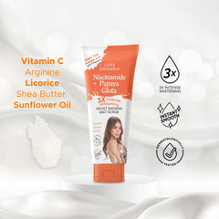 Luxe Organix Niacinamide + Papaya Gluta Velvet Salt Scrub – 320g