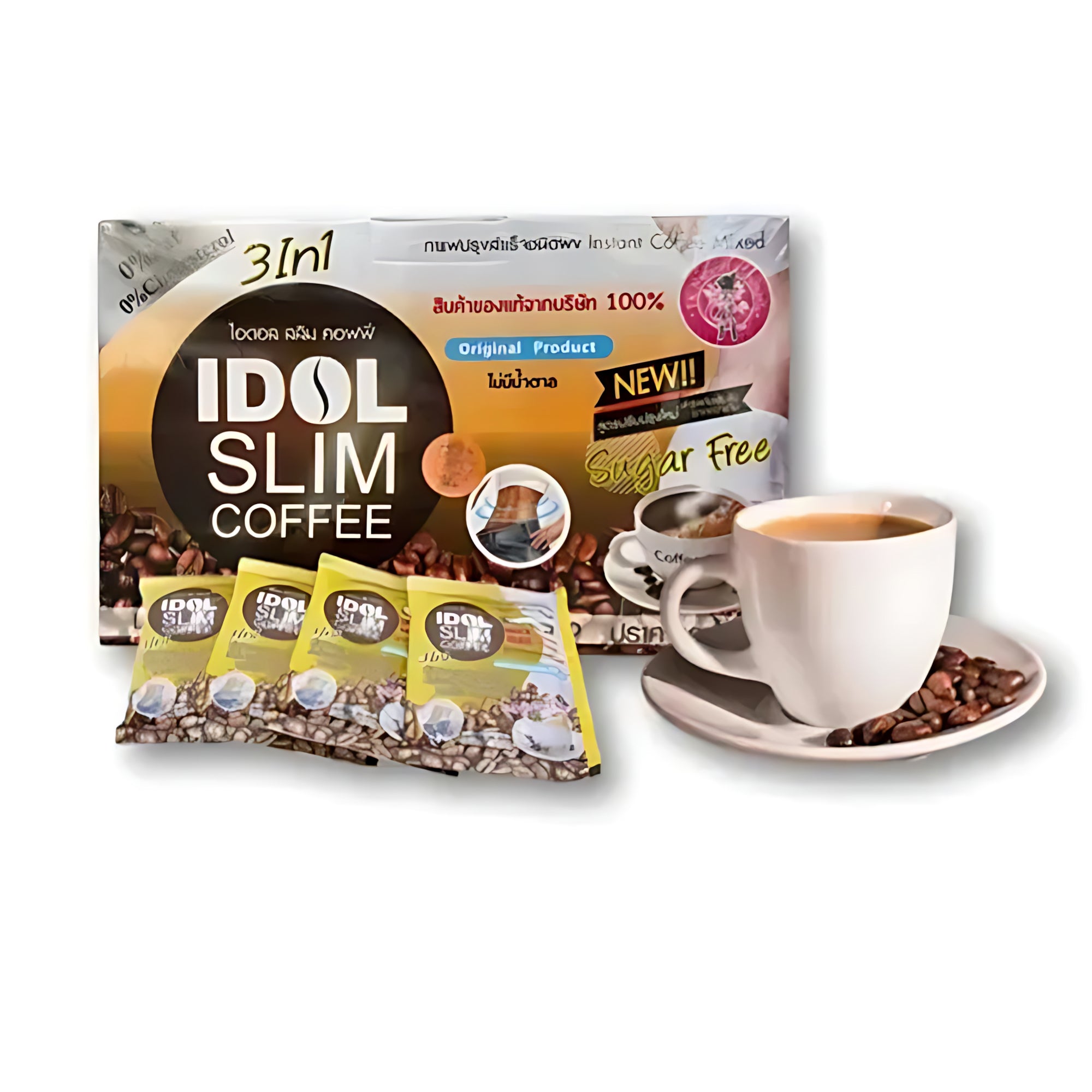 Idol Slim Coffee 3in1 – Weight Loss Coffee from Thailand 10 sachets (15g each)