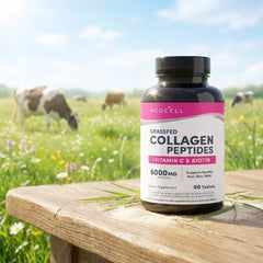 NeoCell Grassfed Collagen Peptides + Vitamin C & Biotin – 90 Tablets