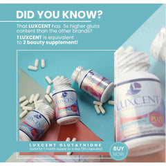 Luxcent L-Glutathione Plus Marine Collagen Luminous Capsules – 1800mg (60 Capsules)