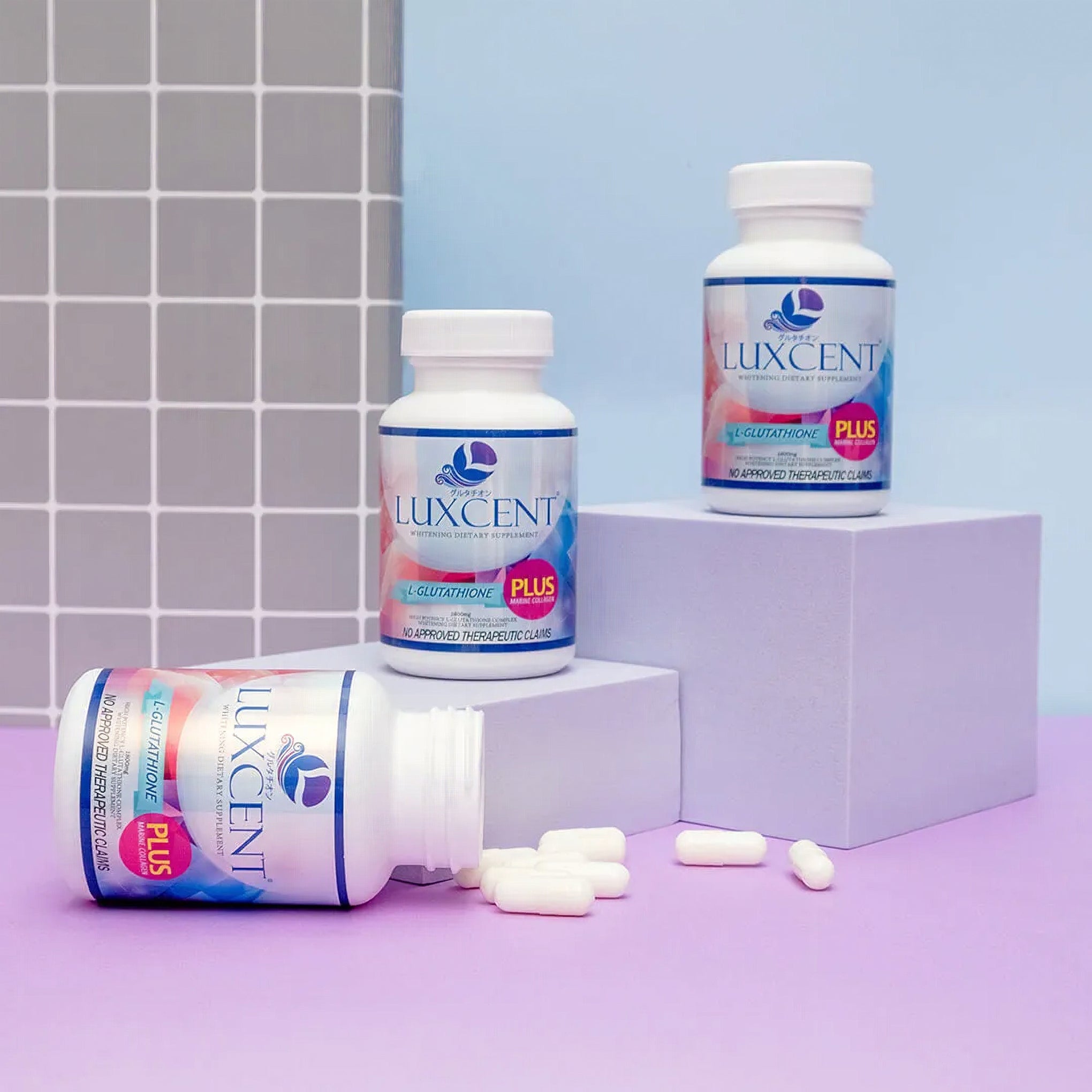 Luxcent L-Glutathione Plus Marine Collagen Luminous Capsules 1800mg Sige Mart UAE Luxcent L-Glutathione Plus Marine Collagen Luminous Capsules 1800mg Sige Mart UAE