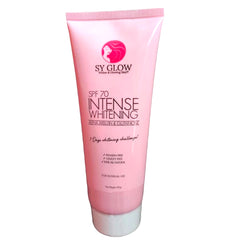 SY Glow Intense Whitening Lotion SPF 70 with Alpha Arbutin & Glutathione – 250ml