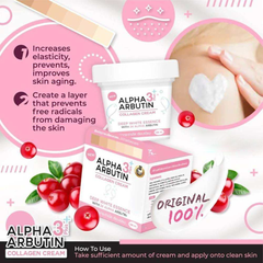 Precious Skin Alpha Arbutin 3 Plus Collagen Cream for Face and Body - 100g