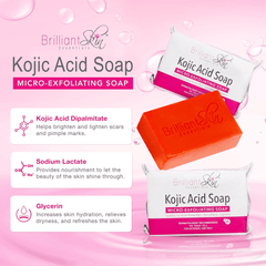 Brilliant Skin Kojic Acid Micro Exfoliating Soap - 135g - Pinoyhyper