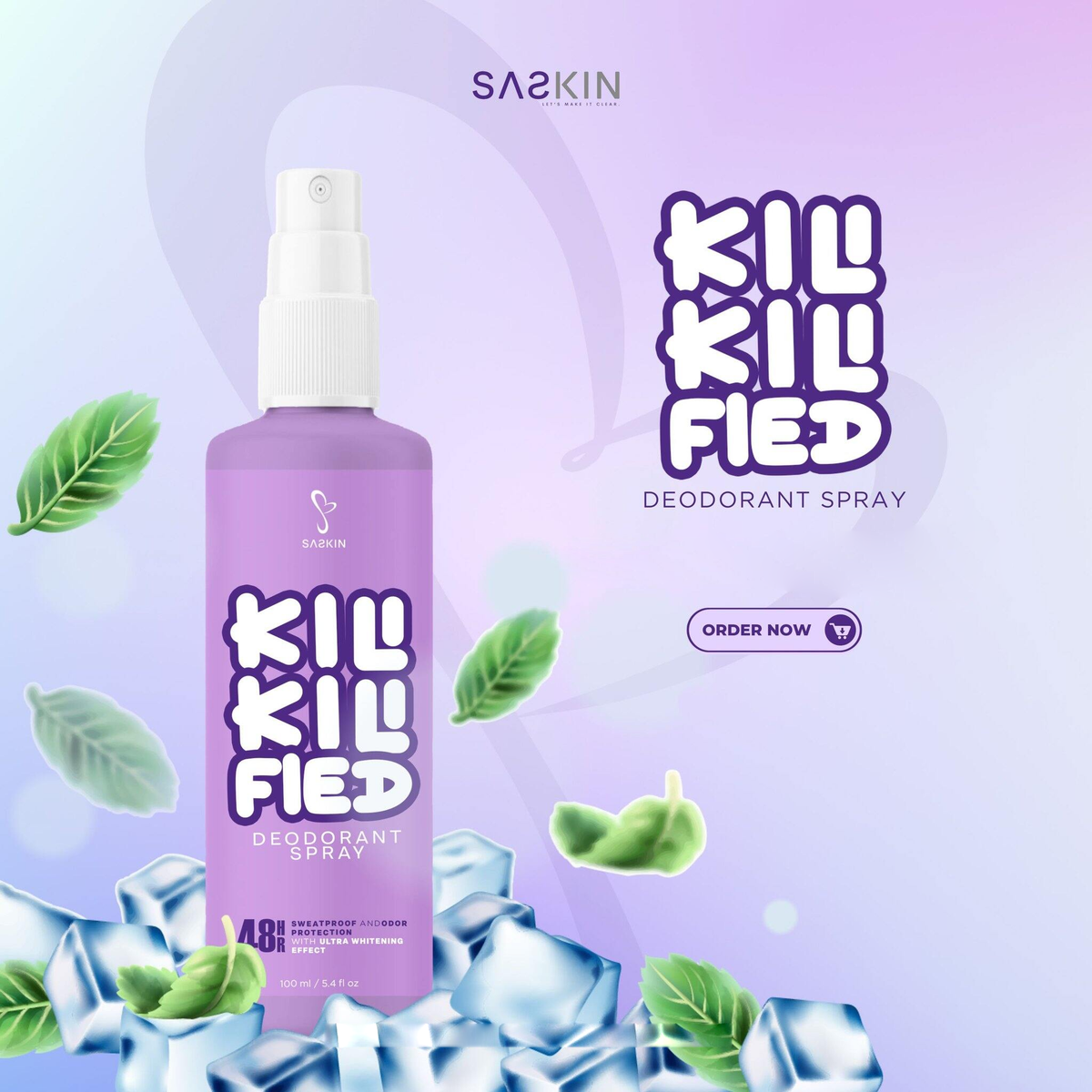 Saskin Kili Kili Fied Deodorant Spray - 60ml